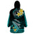 Hawaii Wearable Blanket Hoodie Polynesian Shark with Kakau Turquoise Version LT01 - Polynesian Pride