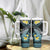 Personalised Hawaii Tumbler With Handle Polynesian Shark with Kakau Turquoise Version