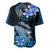 Hawaii Baseball Jersey Polynesian Shark with Kakau Blue Version LT01 - Polynesian Pride