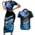 Hawaii Couples Matching Short Sleeve Bodycon Dress and Hawaiian Shirt Polynesian Shark with Kakau Blue Version LT01 Blue - Polynesian Pride