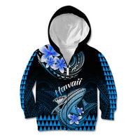 Hawaii Kid Hoodie Polynesian Shark with Kakau Blue Version LT01 - Polynesian Pride