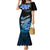 Hawaii Mermaid Dress Polynesian Shark with Kakau Blue Version LT01 Women Blue - Polynesian Pride