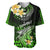 Hawaii Baseball Jersey Polynesian Shark with Kakau Green Version LT01 Green - Polynesian Pride