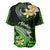 Hawaii Baseball Jersey Polynesian Shark with Kakau Green Version LT01 - Polynesian Pride