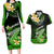 Hawaii Couples Matching Long Sleeve Bodycon Dress and Hawaiian Shirt Polynesian Shark with Kakau Green Version LT01 Green - Polynesian Pride