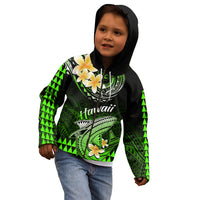 Hawaii Kid Hoodie Polynesian Shark with Kakau Green Version LT01 - Polynesian Pride