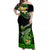 Hawaii Off Shoulder Maxi Dress Polynesian Shark with Kakau Green Version LT01 Women Green - Polynesian Pride