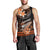 Hawaii Men Tank Top Polynesian Shark with Kakau Orange Version LT01 - Polynesian Pride