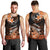 Hawaii Men Tank Top Polynesian Shark with Kakau Orange Version LT01 - Polynesian Pride