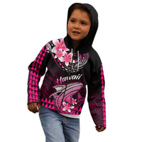Hawaii Kid Hoodie Polynesian Shark with Kakau Pink Version LT01 - Polynesian Pride