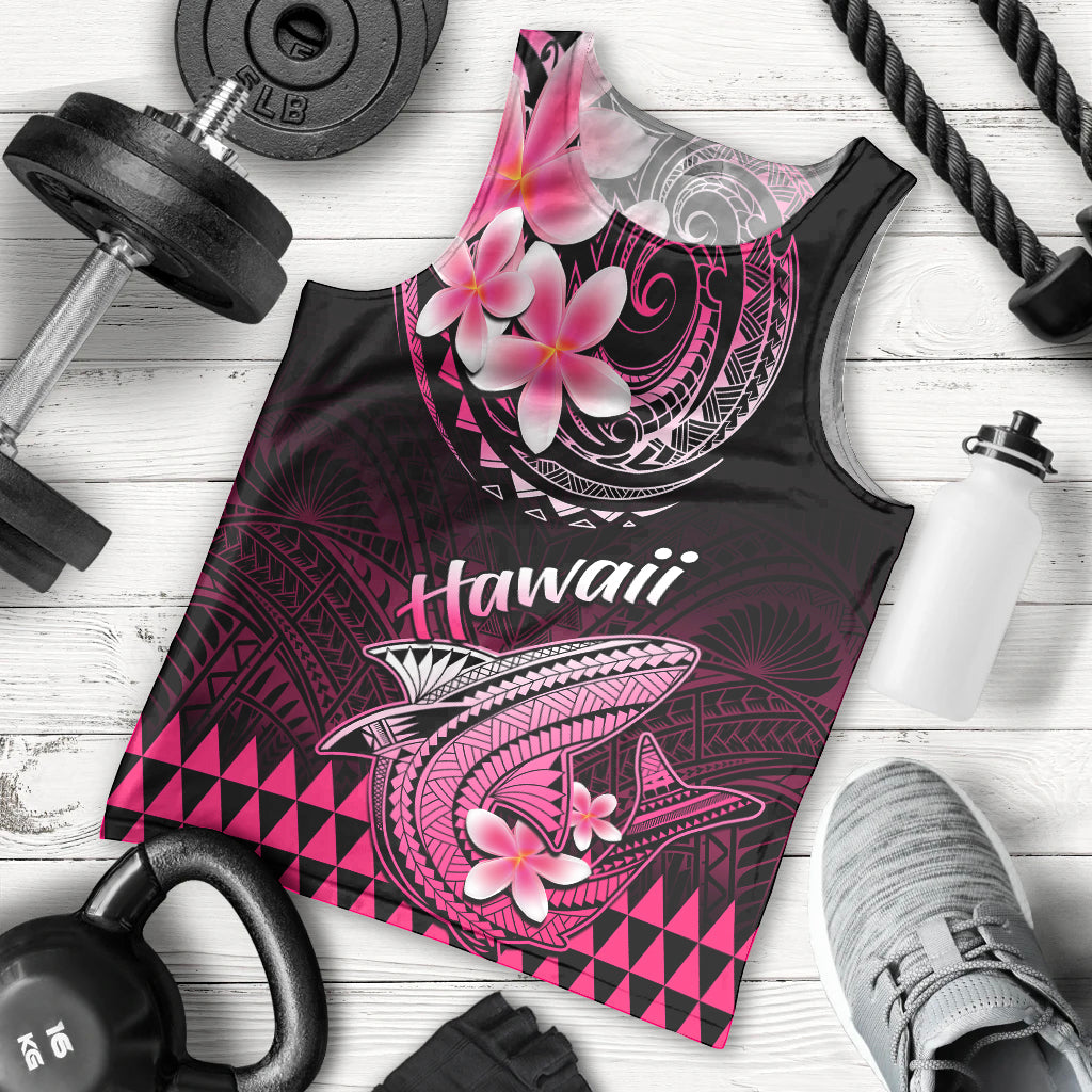 Hawaii Men Tank Top Polynesian Shark with Kakau Pink Version LT01 Pink - Polynesian Pride