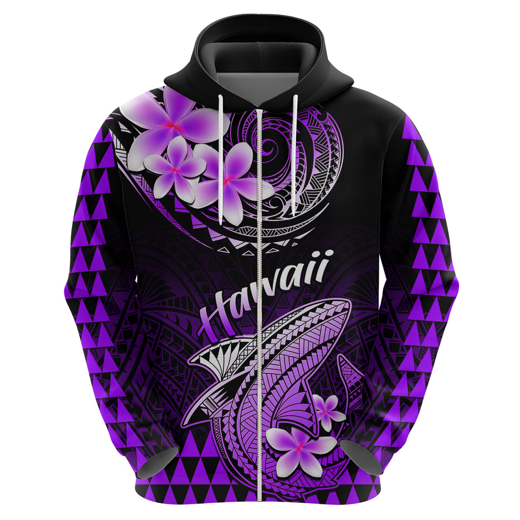 Hawaii Hoodie Polynesian Shark with Kakau Purple Version LT01 - Polynesian Pride