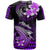 Hawaii T Shirt Polynesian Shark with Kakau Purple Version LT01 - Polynesian Pride