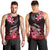 Hawaii Men Tank Top Polynesian Shark with Kakau Red Version LT01 - Polynesian Pride