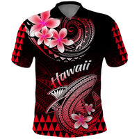 Hawaii Polo Shirt Polynesian Shark with Kakau Red Version LT01 Red - Polynesian Pride