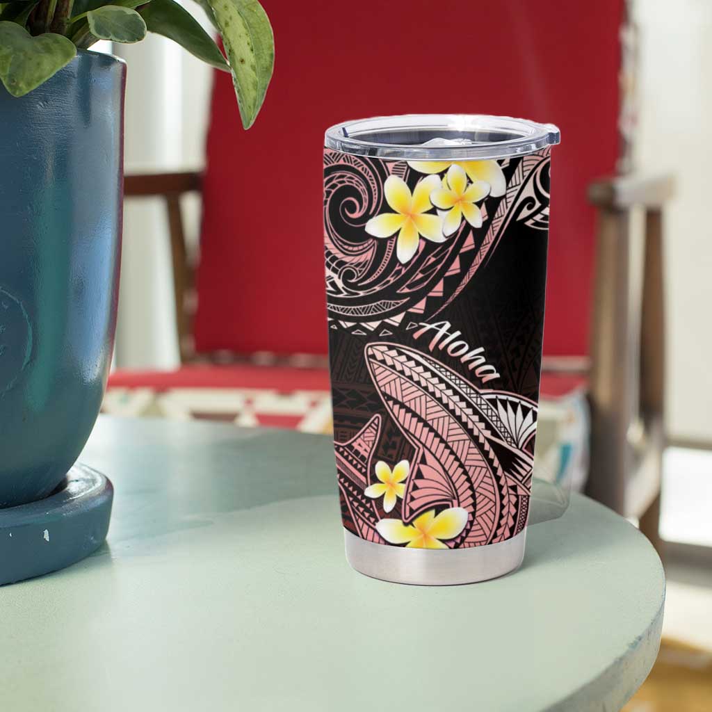 Hawaii Tumbler Cup Polynesian Shark with Kakau Red Version