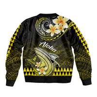 Hawaii Bomber Jacket Polynesian Shark with Kakau Yellow Version LT01 - Polynesian Pride