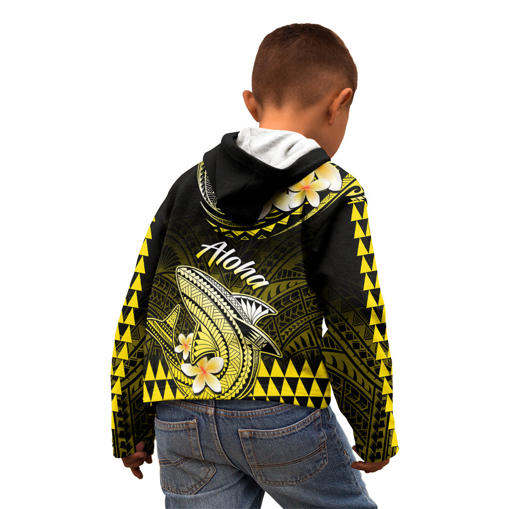 Hawaii Kid Hoodie Polynesian Shark with Kakau Yellow Version LT01 - Polynesian Pride