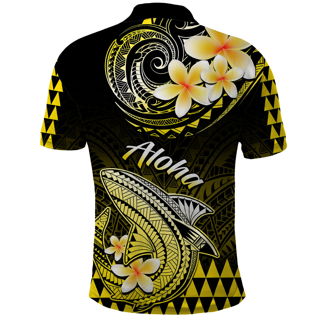 Hawaii Polo Shirt Polynesian Shark with Kakau Yellow Version LT01 - Polynesian Pride