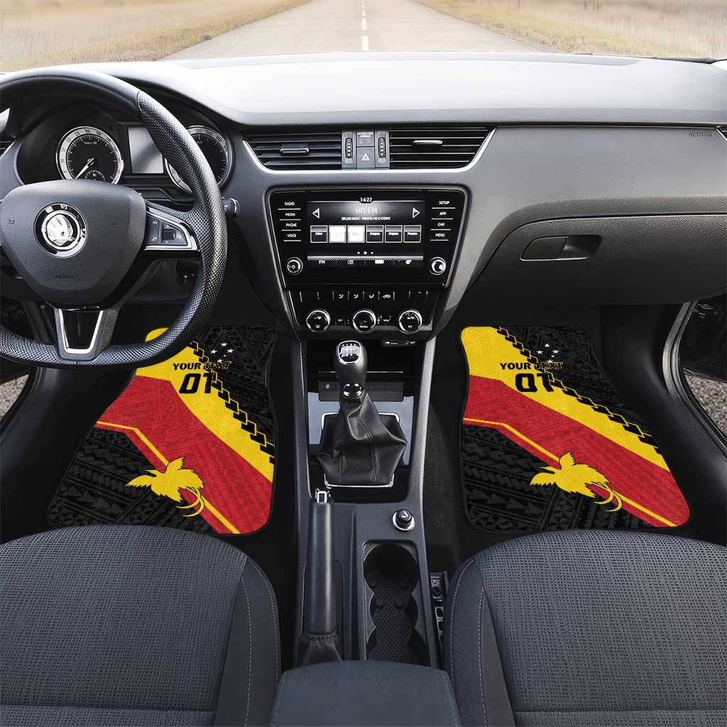 PNG Car Mats The Kumuls Are On A Roll LT01 Set 2pcs - Front Black - Polynesian Pride