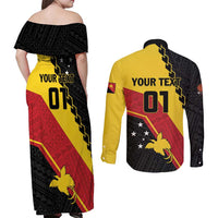 Custom PNG Couples Matching Off Shoulder Maxi Dress and Long Sleeve Button Shirt The Kumuls Are On A Roll LT01 - Polynesian Pride