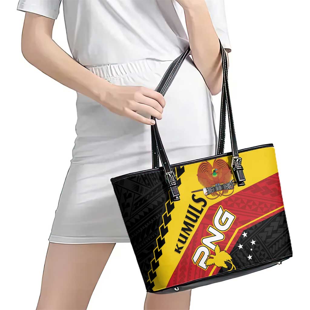 PNG Leather Tote Bag The Kumuls Are On A Roll LT01 - Polynesian Pride
