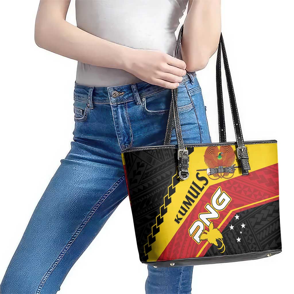 PNG Leather Tote Bag The Kumuls Are On A Roll LT01 - Polynesian Pride