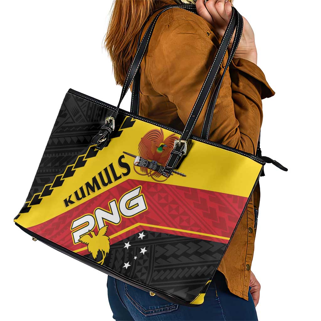PNG Leather Tote Bag The Kumuls Are On A Roll LT01 - Polynesian Pride