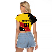 Custom PNG Raglan Cropped T Shirt The Kumuls Are On A Roll LT01 - Polynesian Pride