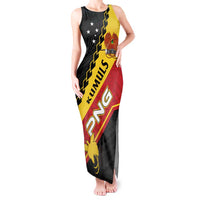 Custom PNG Tank Maxi Dress The Kumuls Are On A Roll LT01 Women Black - Polynesian Pride