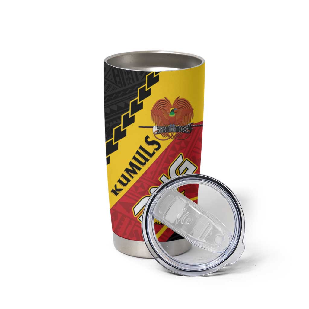 Custom PNG Rugby Tumbler Cup The Kumuls Are On A Roll LT01 - Polynesian Pride
