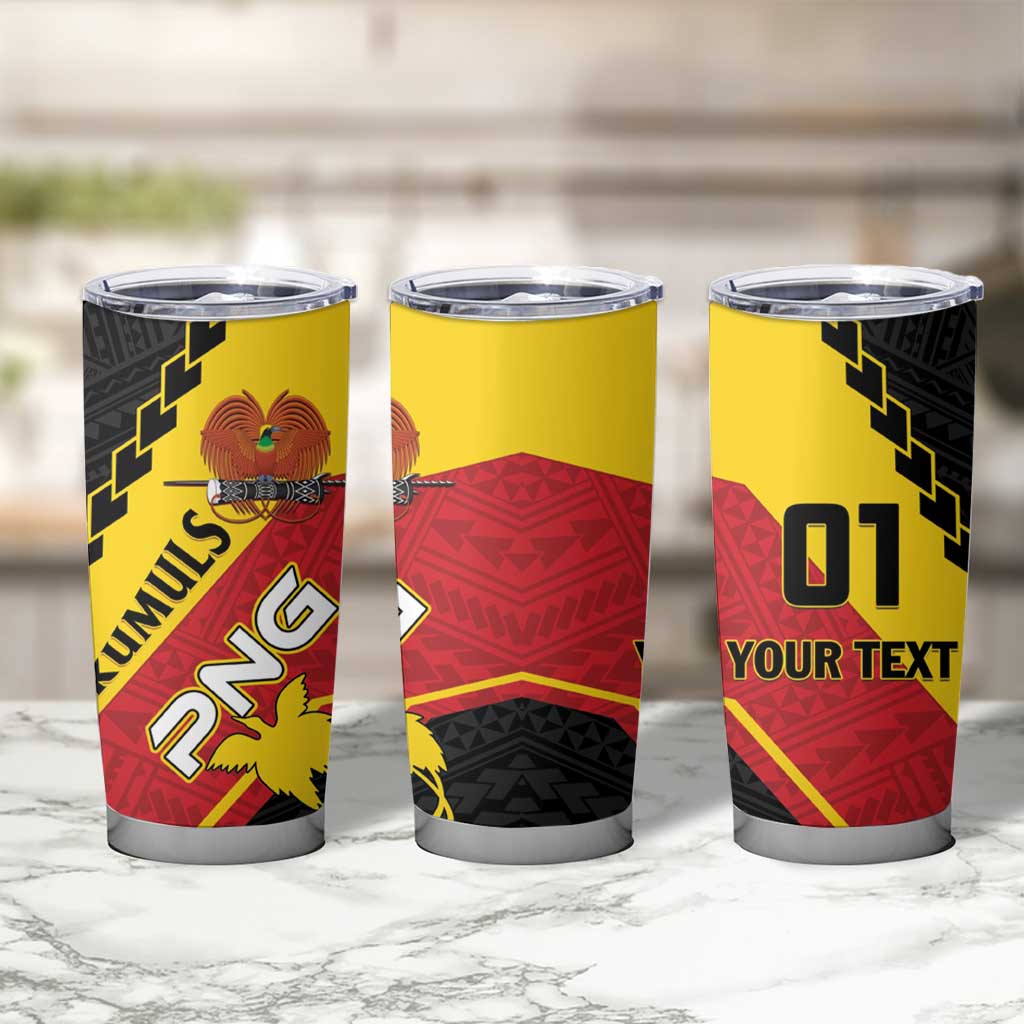 Custom PNG Rugby Tumbler Cup The Kumuls Are On A Roll LT01 - Polynesian Pride