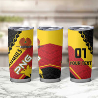 Custom PNG Rugby Tumbler Cup The Kumuls Are On A Roll LT01 - Polynesian Pride