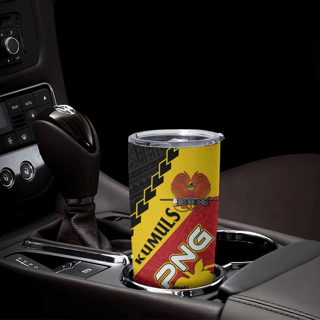 Custom PNG Rugby Tumbler Cup The Kumuls Are On A Roll LT01 - Polynesian Pride