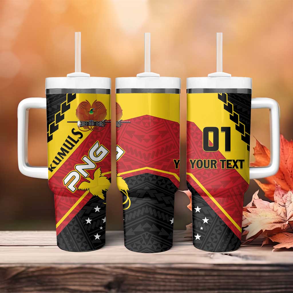 Custom PNG Rugby Tumbler With Handle The Kumuls Are On A Roll LT01 - Polynesian Pride