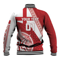 Custom Tonga Rugby Mate Maa Baseball Jacket Ngatu Pattern LT01 - Polynesian Pride