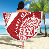Tonga Rugby Mate Maa Beach Blanket Ngatu Pattern LT01 - Polynesian Pride