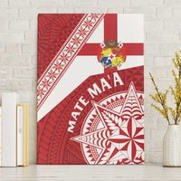 Tonga Rugby Mate Maa Canvas Wall Art Ngatu Pattern LT01 Without Frame Red - Polynesian Pride