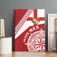 Tonga Rugby Mate Maa Canvas Wall Art Ngatu Pattern LT01 - Polynesian Pride