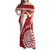 Custom Tonga Rugby Mate Maa Family Matching Off Shoulder Maxi Dress and Hawaiian Shirt Ngatu Pattern