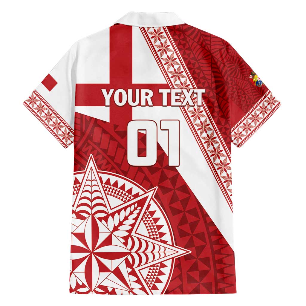 Custom Tonga Rugby Mate Maa Family Matching Tank Maxi Dress and Hawaiian Shirt Ngatu Pattern