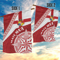 Tonga Rugby Mate Maa Garden Flag Ngatu Pattern LT01 - Polynesian Pride