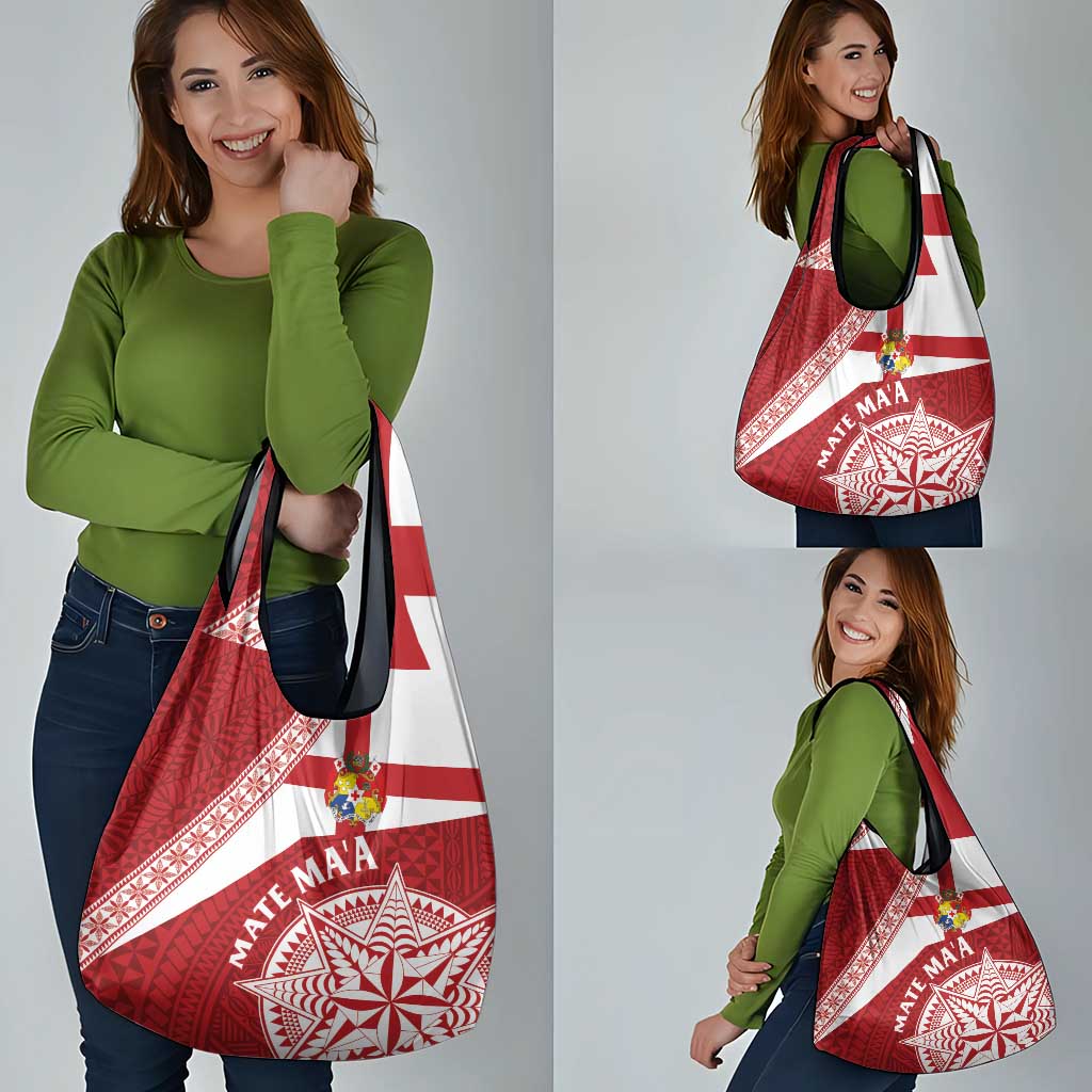 Tonga Rugby Mate Maa Grocery Bag Ngatu Pattern