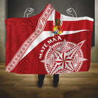 Tonga Rugby Mate Maa Hooded Blanket Ngatu Pattern LT01 - Polynesian Pride