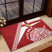 Tonga Rugby Mate Maa Rubber Doormat Ngatu Pattern LT01 - Polynesian Pride