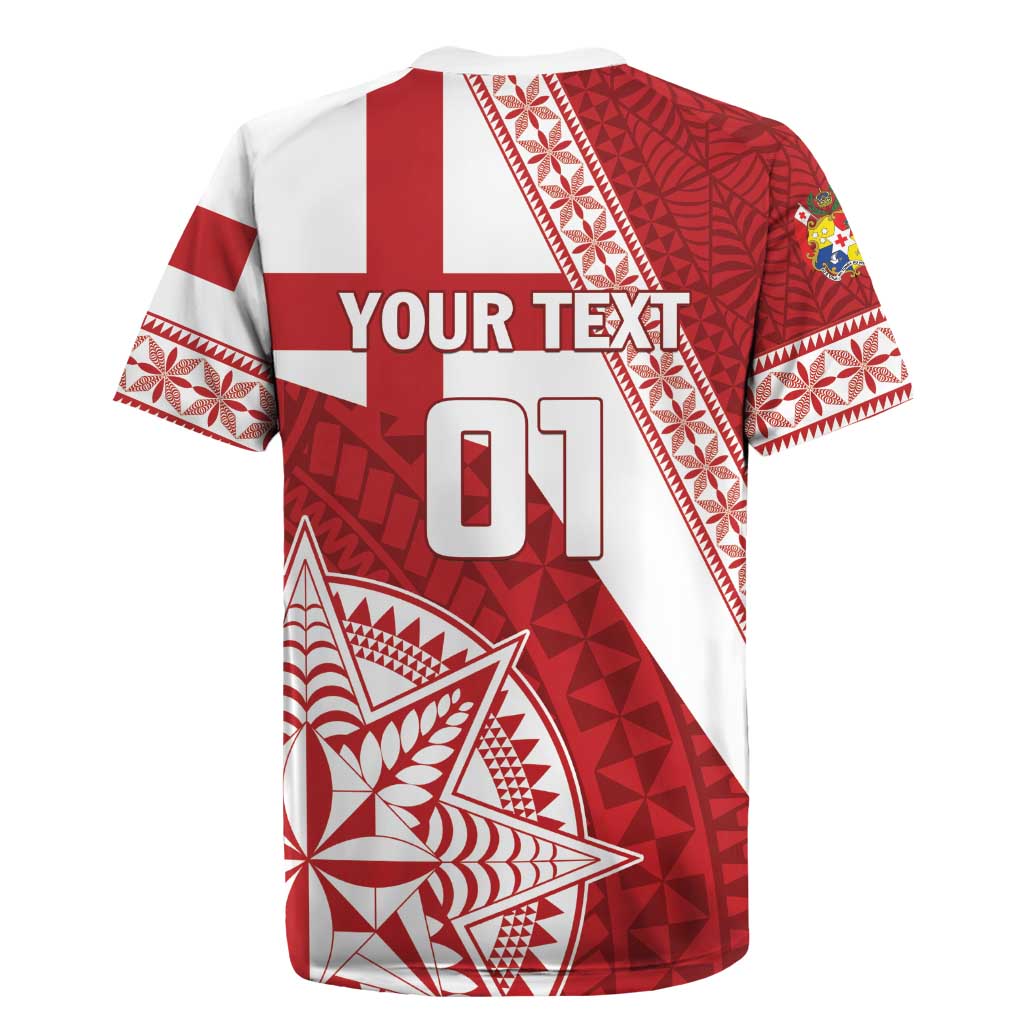 Custom Tonga Rugby Mate Maa Rugby Jersey Ngatu Pattern LT01 - Polynesian Pride