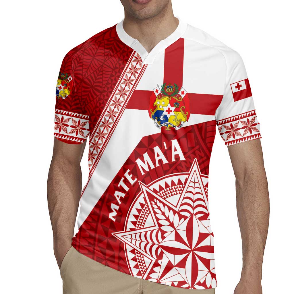Custom Tonga Rugby Mate Maa Rugby Jersey Ngatu Pattern LT01 - Polynesian Pride