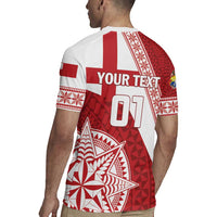Custom Tonga Rugby Mate Maa Rugby Jersey Ngatu Pattern LT01 - Polynesian Pride