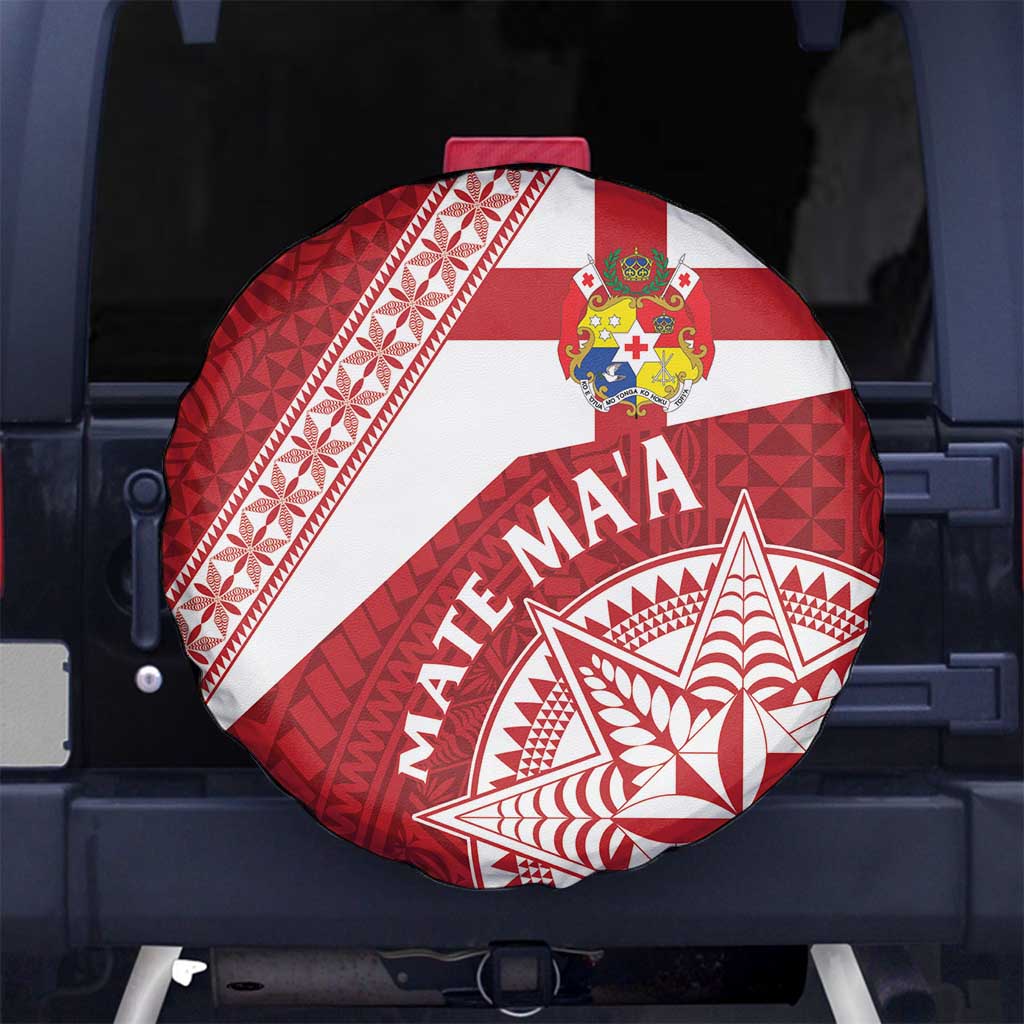 Tonga Rugby Mate Maa Spare Tire Cover Ngatu Pattern LT01 - Polynesian Pride