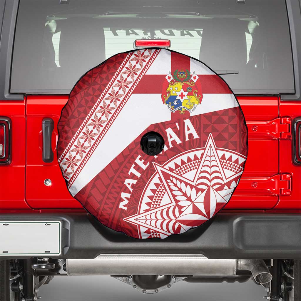Tonga Rugby Mate Maa Spare Tire Cover Ngatu Pattern LT01 - Polynesian Pride